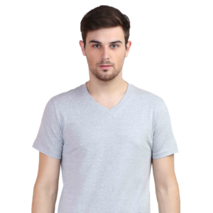 Classic Comfort: Men's V-Neck Plain Cotton T-Shirt